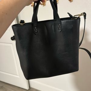 Black Madewell crossbody transport tote